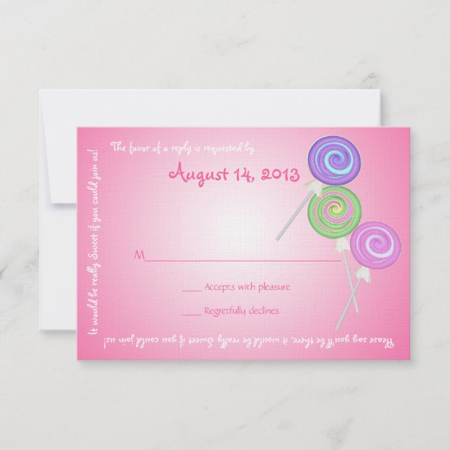 Cartão de Resposta de Texto de Mensagem do Candy T (Frente)