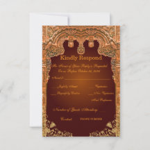 Cartão de Resposta do Casamento Real