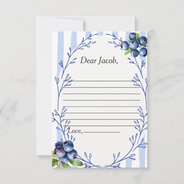 Cartão de Resposta do Poema da Cápsula do Tempo (Frente)