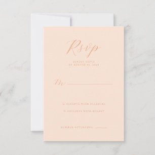 Cartão de Resposta Elegant Peach