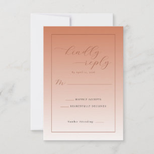Cartão de Resposta Elegant Peach