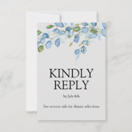 Cartão de resposta em aquarela floral elegante