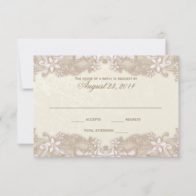 Cartão de Resposta Floral Vitoriano (Frente)