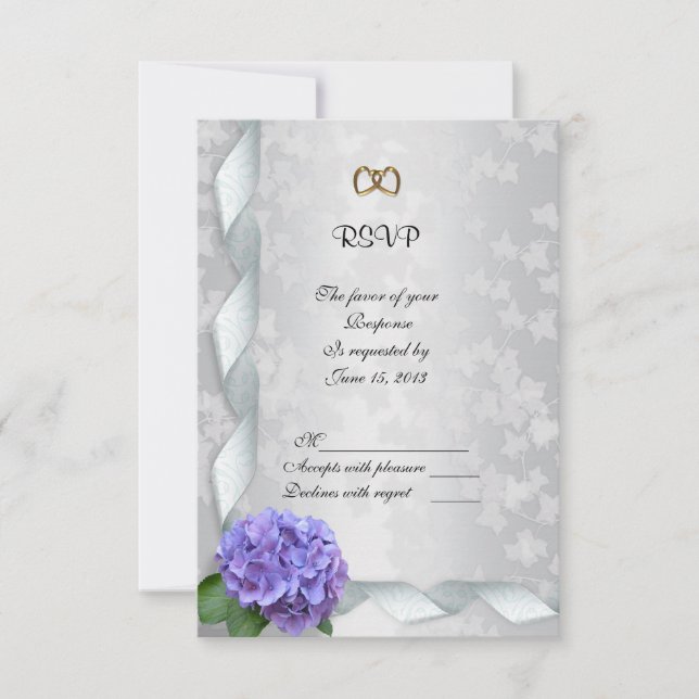 Cartão de resposta Hydrangea (Frente)