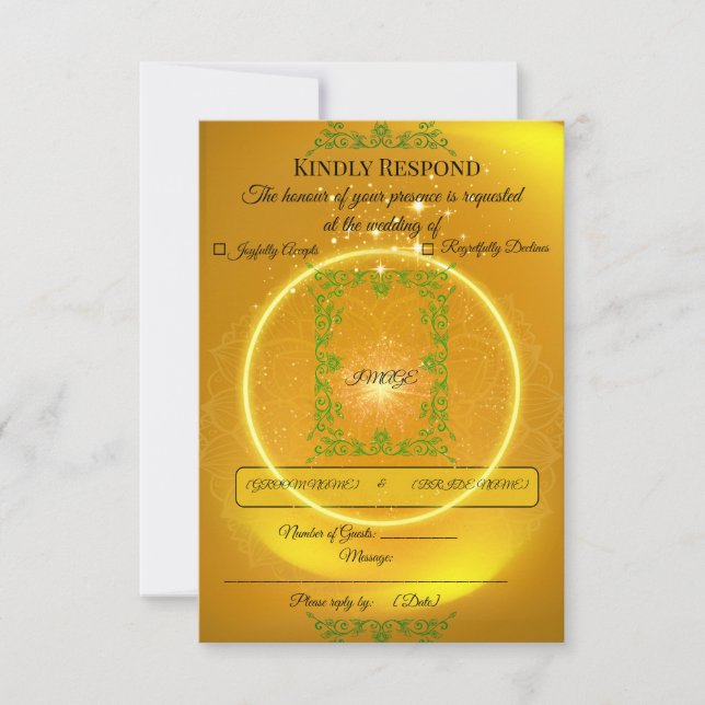 | Cartão de Resposta Luxuoso Moderno (Frente)