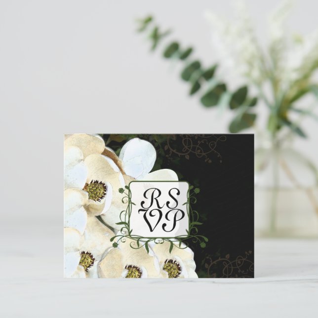 Cartão de Resposta Magnolia (Em pé/Frente)