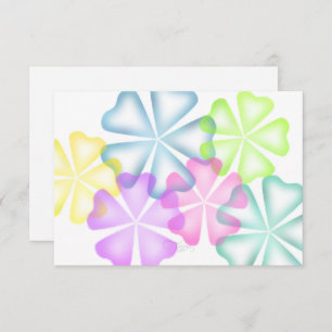 Cartão de Resposta Múltipla para Flores Brilhantes