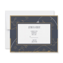 Cartão de resposta natural Dourada e atrasada