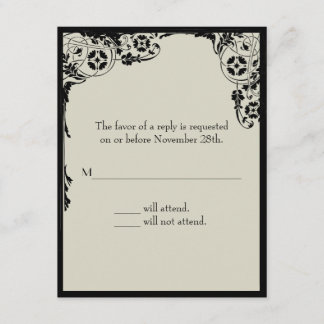 Cartão de Resposta Nouveau