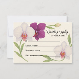 Cartão de Resposta Orquídea Abraço