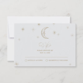 Cartão de Resposta para Casamento Celestial Estrel