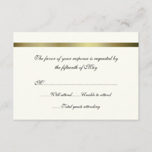 Cartão de Resposta para Casamento de Finalidade & 