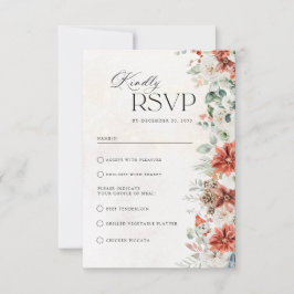 Cartão de Resposta para Casamento de Inverno