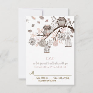 Cartão de Resposta para Casamento de Inverno com C