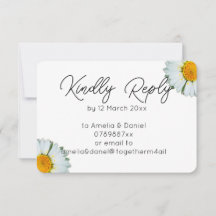 Cartão de Resposta para Casamento de Verão com Mar
