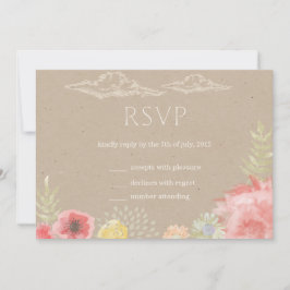 Cartão de Resposta para Casamento de Verão no Prad