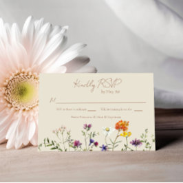 Cartão de Resposta para Casamento no Jardim de Flo