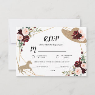 Cartão de Resposta para Chuveiro de Noiva de Derby