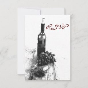 Cartão de resposta para jantar de vinho