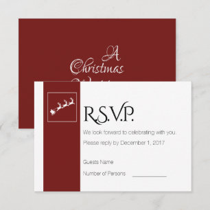 Cartão de Resposta para o Casamento de Natal no Tr