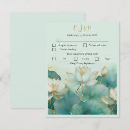 Cartão de Resposta Personalizado Flor de Lótus