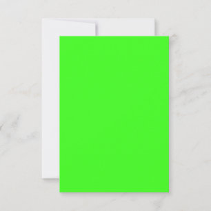 Cartão de Resposta Personalizado Verde Neon