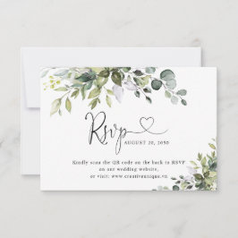 Cartão de Resposta QR Code para Site de Casamento