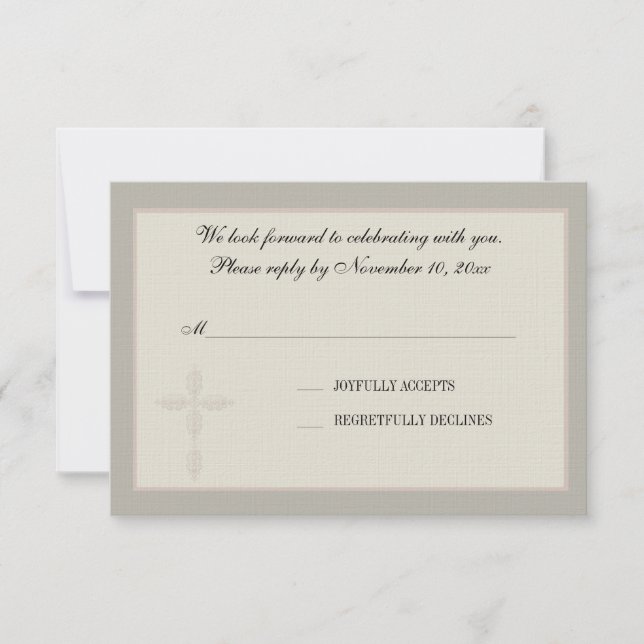 Cartão de Resposta Religiosa Cruzado (Frente)