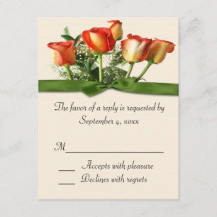 Cartão de Resposta Rose Bouquet