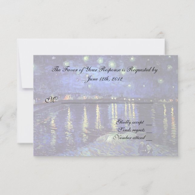 cartão de resposta RSVP (Frente)