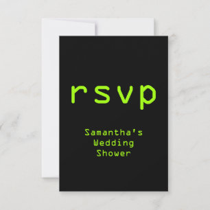 Cartão de resposta "rsvp" com tema de computação e