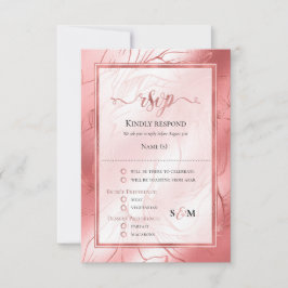 cartão de resposta rsvp cor-de-rosa rosa cor-de-ro