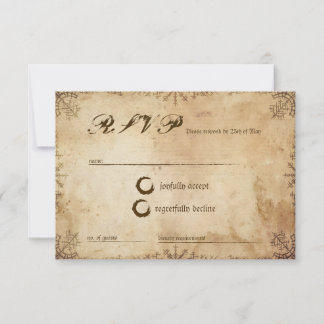 Cartão de Resposta RSVP da Saga Viking Nórdica