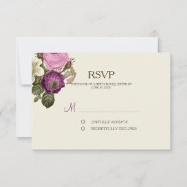 Cartão de Resposta RSVP de Ameixa Botânica Vitoria