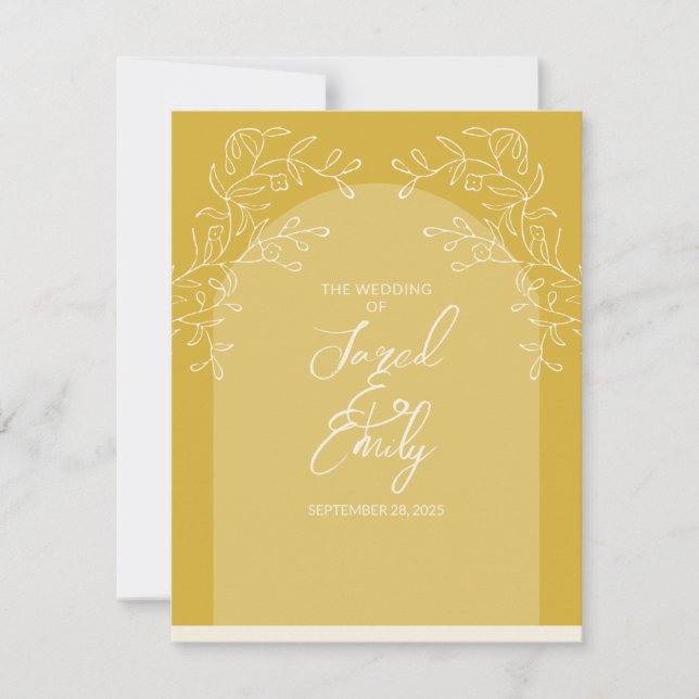 Cartão de Resposta RSVP de Casamento (Frente)