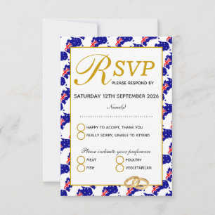 Cartão de Resposta RSVP de Casamento AUSTRÁLIA