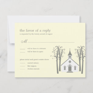 Cartão de Resposta / RSVP de Casamento da Capela C