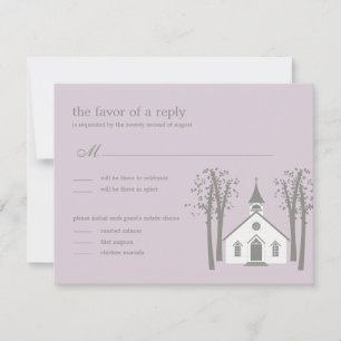 Cartão de Resposta / RSVP de Casamento da Capela C