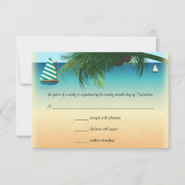 Cartão de Resposta RSVP de Casamento de Cena de Pr