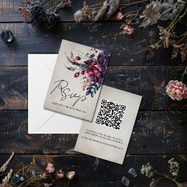 Cartão de Resposta RSVP de Casamento de Código QR 