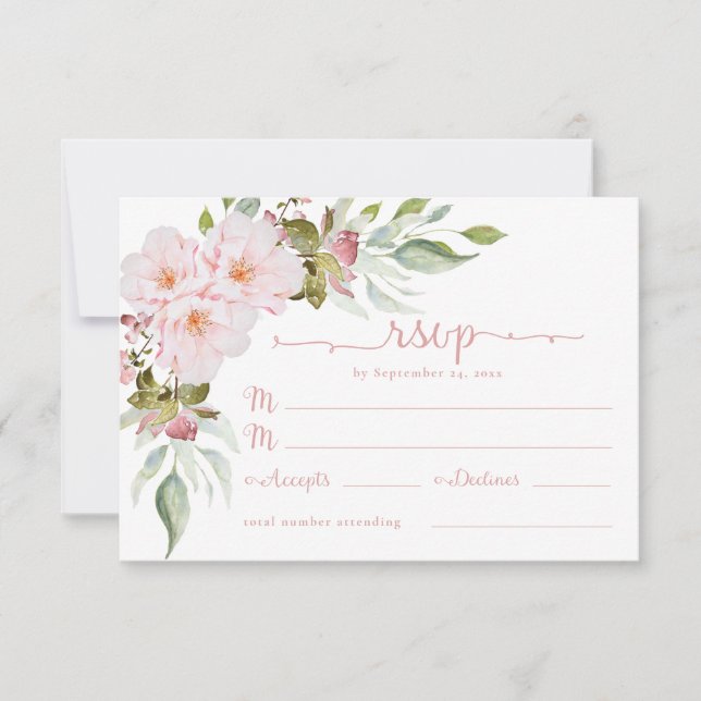 Cartão de Resposta RSVP de Casamento de Cores d'Ág (Frente)