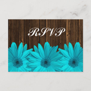 Cartão de Resposta RSVP de Casamento de Madeira de