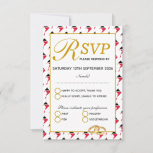 Cartão de Resposta RSVP de Casamento de TOBAGO TR