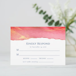Cartão de Resposta RSVP de Casamento de Verão Vibr