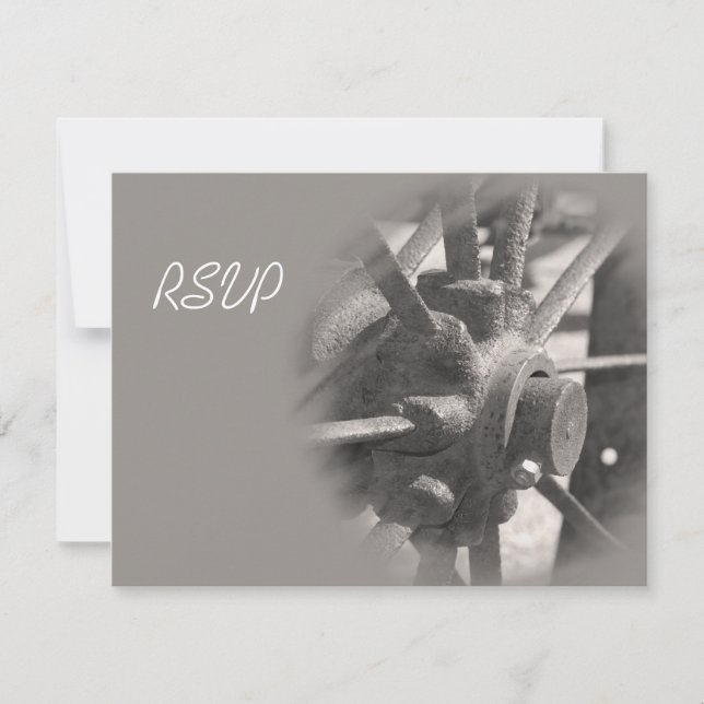 Cartão de Resposta RSVP de Casamento do País do Va (Frente)