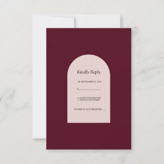 Cartão de Resposta RSVP de Casamento Floral Arquea