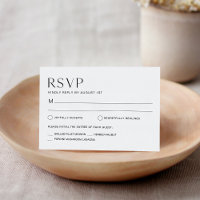 Cartão de Resposta RSVP de Casamento HARLOW