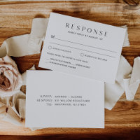 Cartão de Resposta RSVP de Casamento HARLOW