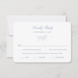 Cartão de Resposta RSVP de Casamento Laurel Mínimo