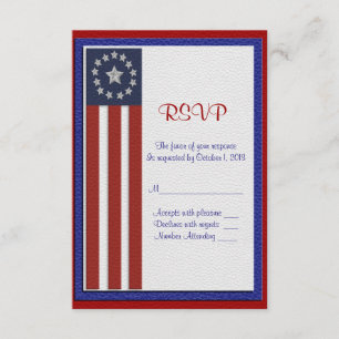 Cartão de resposta RSVP de casamento militar